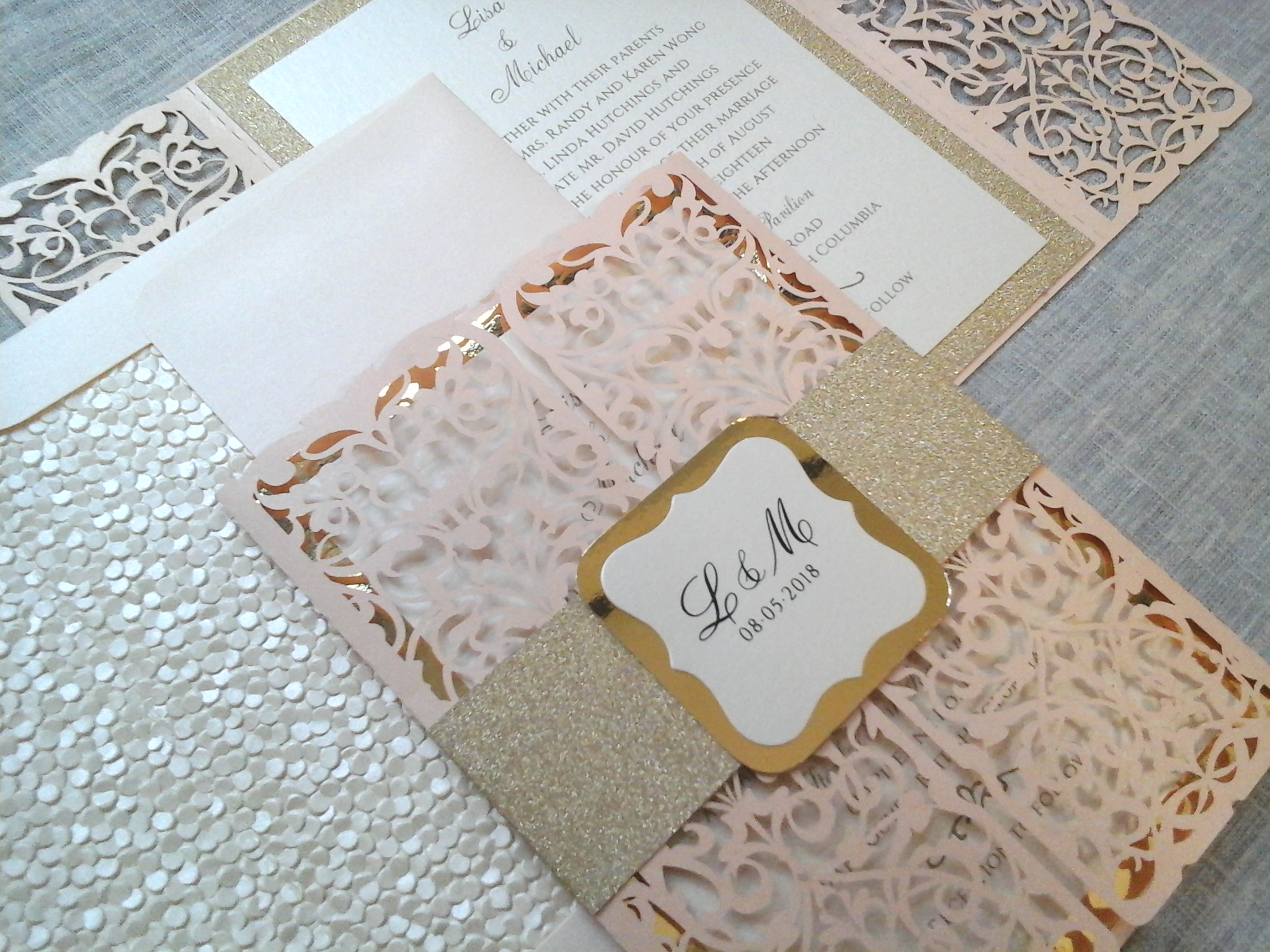 Lisa and Mike – Laser cut  with a touch of glitter